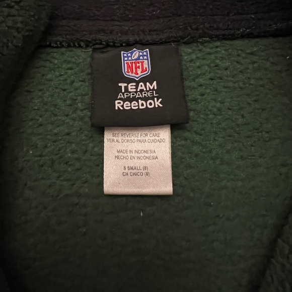 NFL New York Jets Reebok Fleece 1-4 Zip Pullover Jacket Youth Size 8 VTG - Picture 4 of 10